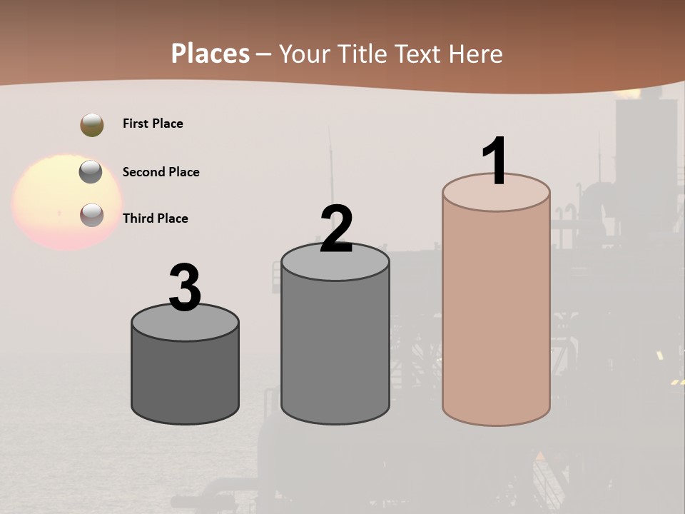 A Power Plant With The Sun In The Background PowerPoint Template