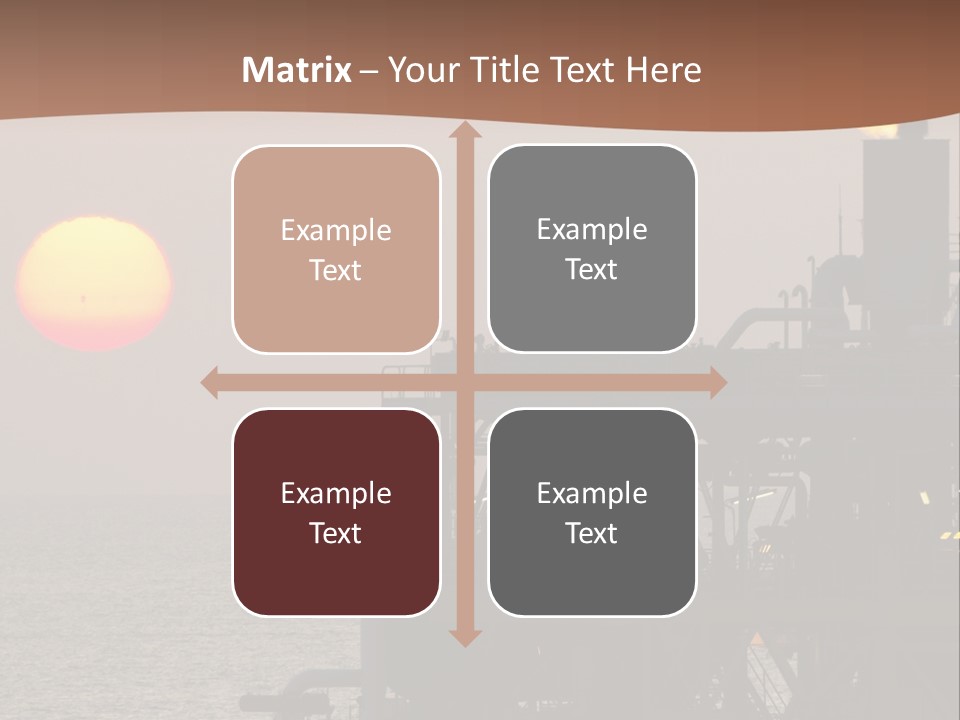A Power Plant With The Sun In The Background PowerPoint Template