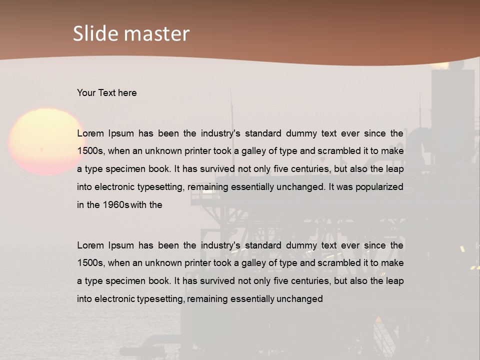 A Power Plant With The Sun In The Background PowerPoint Template