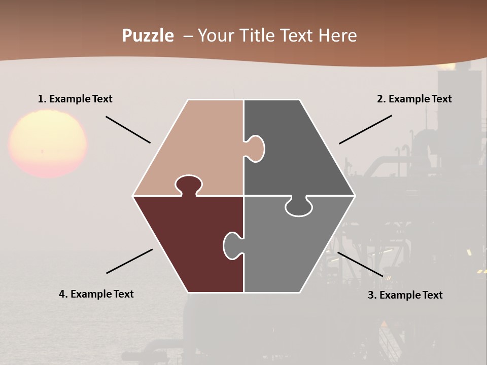 A Power Plant With The Sun In The Background PowerPoint Template