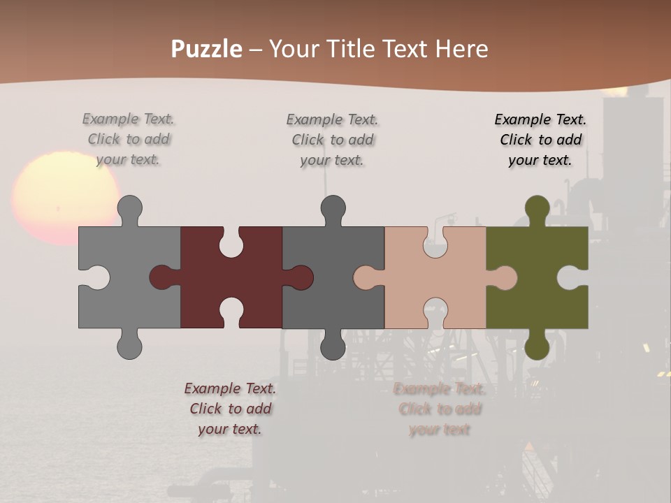 A Power Plant With The Sun In The Background PowerPoint Template