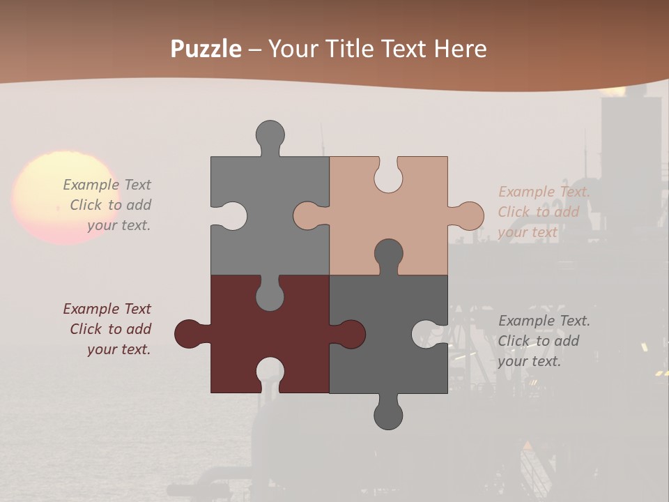 A Power Plant With The Sun In The Background PowerPoint Template