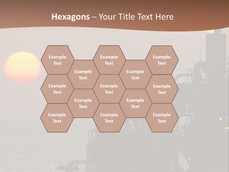 A Power Plant With The Sun In The Background PowerPoint Template