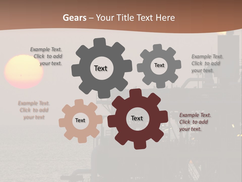 A Power Plant With The Sun In The Background PowerPoint Template