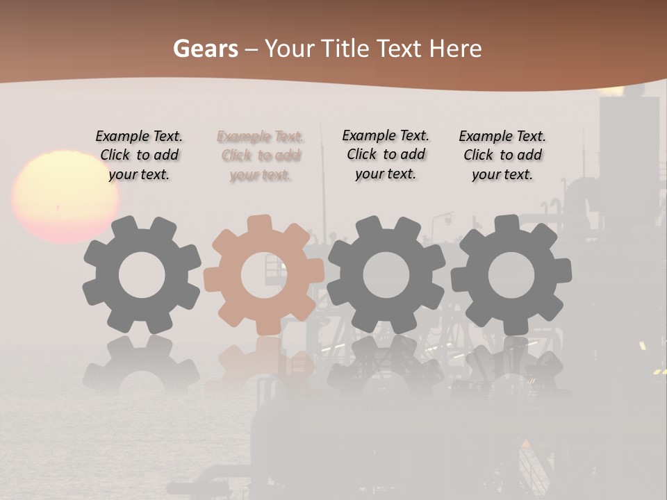 A Power Plant With The Sun In The Background PowerPoint Template