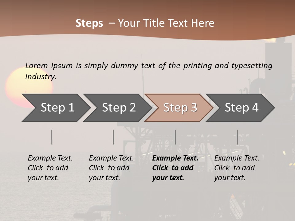 A Power Plant With The Sun In The Background PowerPoint Template