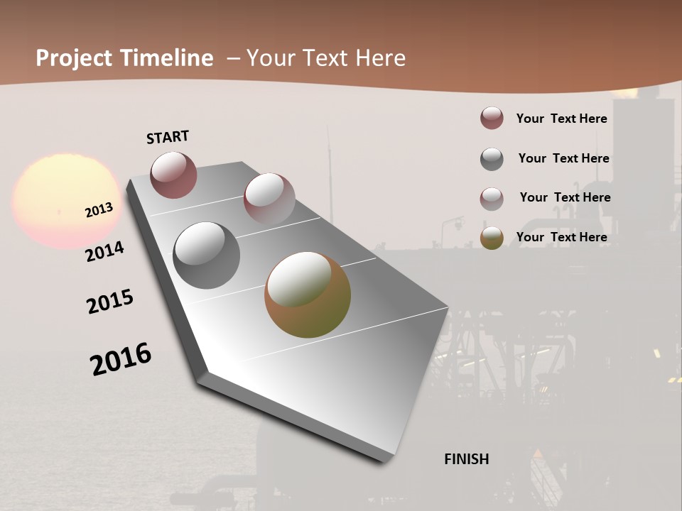 A Power Plant With The Sun In The Background PowerPoint Template