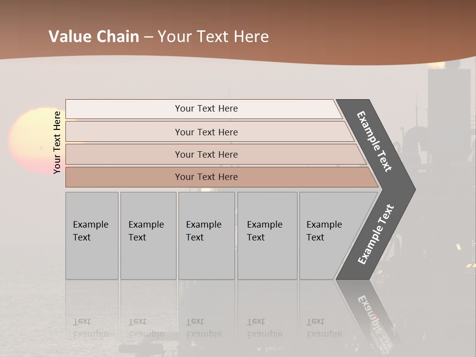 A Power Plant With The Sun In The Background PowerPoint Template