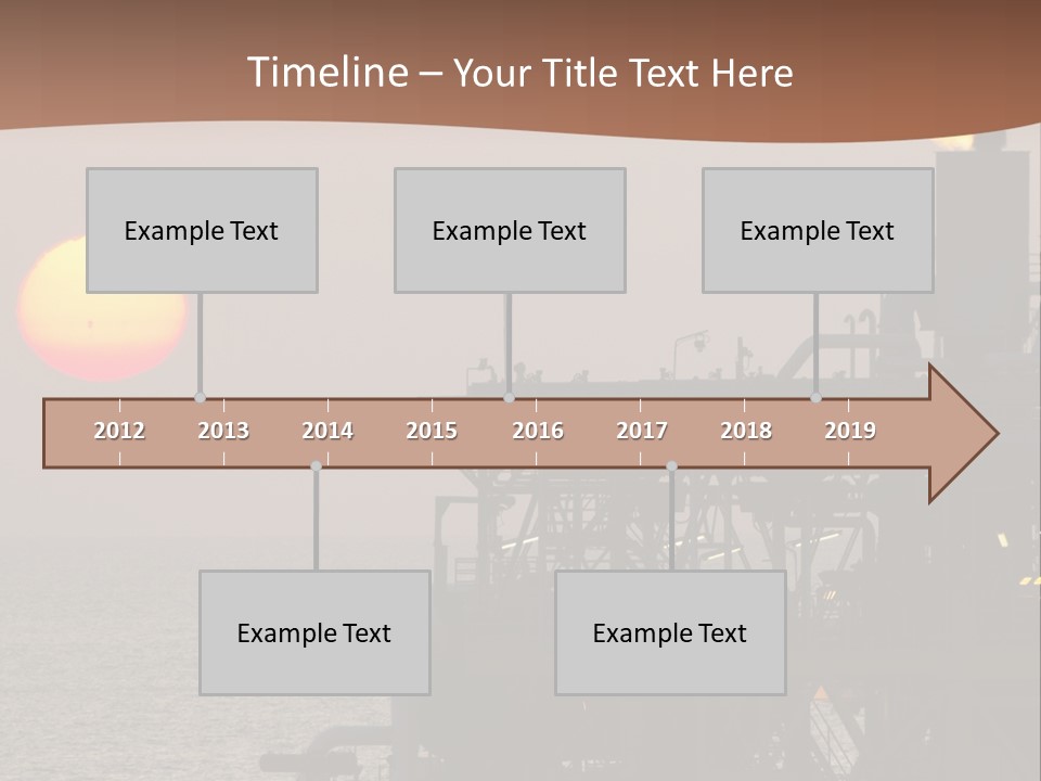 A Power Plant With The Sun In The Background PowerPoint Template