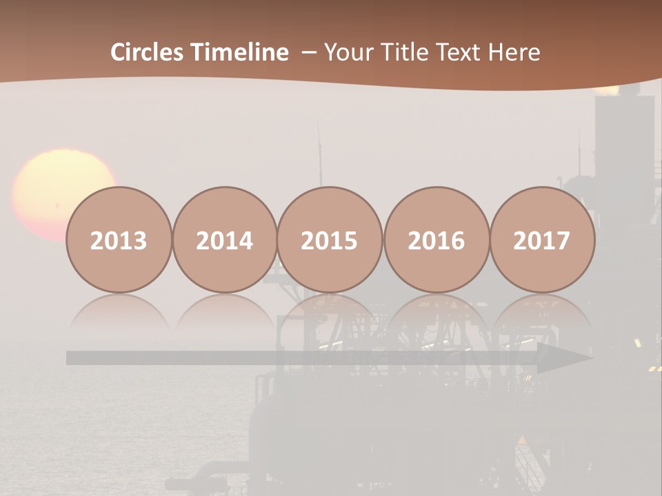 A Power Plant With The Sun In The Background PowerPoint Template