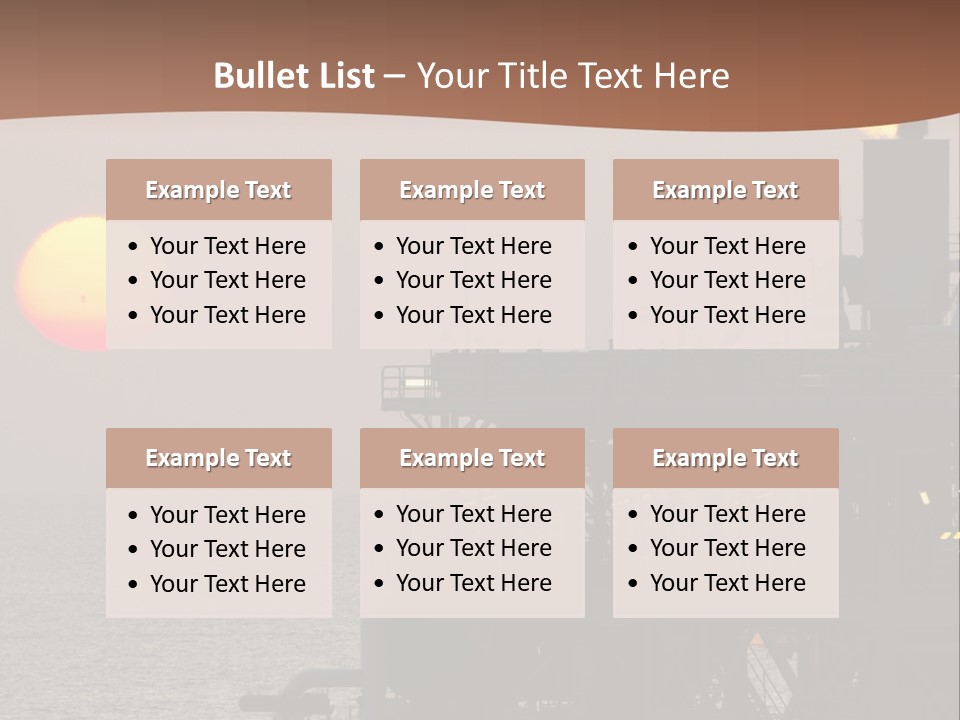 A Power Plant With The Sun In The Background PowerPoint Template
