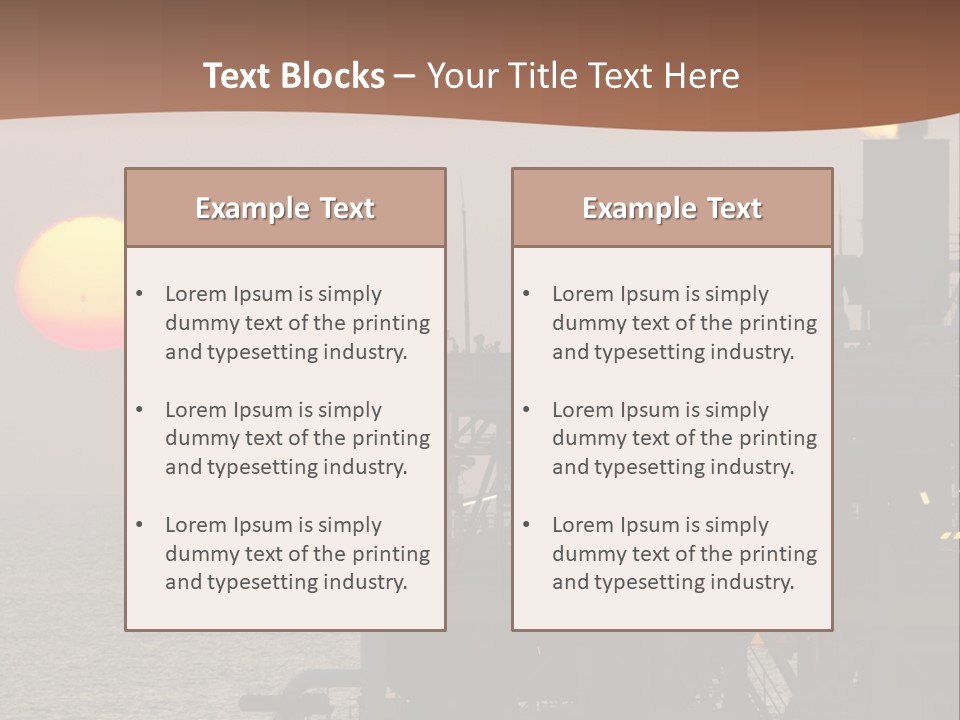 A Power Plant With The Sun In The Background PowerPoint Template