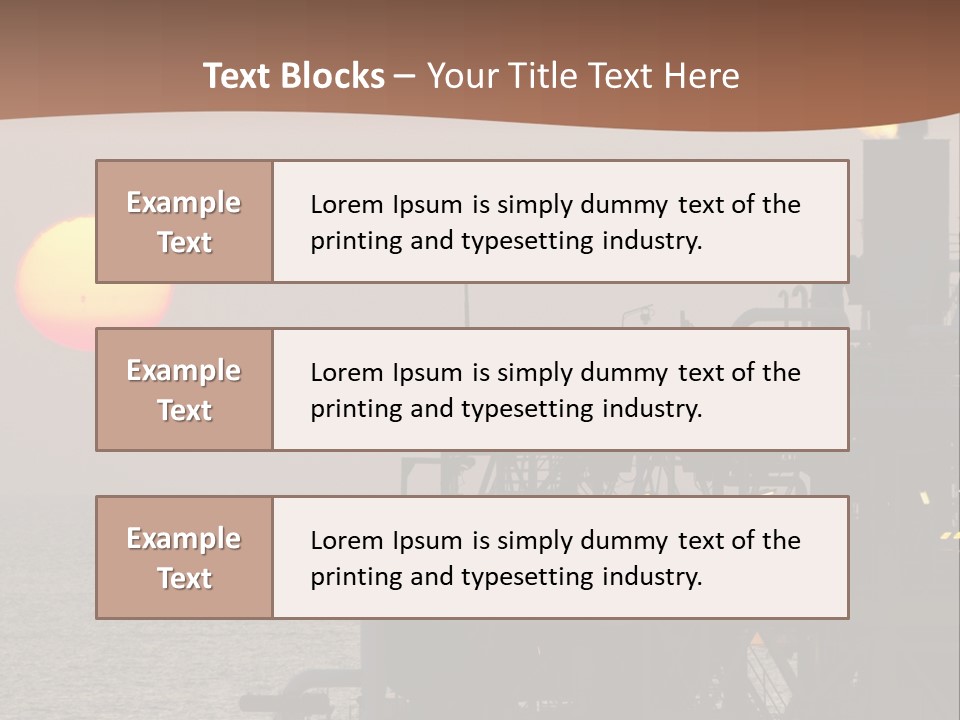 A Power Plant With The Sun In The Background PowerPoint Template