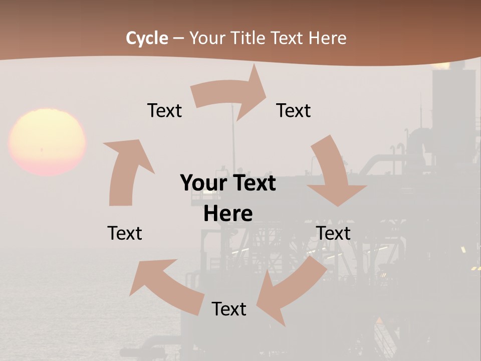 A Power Plant With The Sun In The Background PowerPoint Template