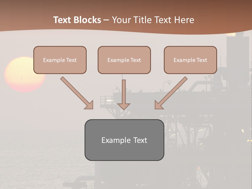 A Power Plant With The Sun In The Background PowerPoint Template