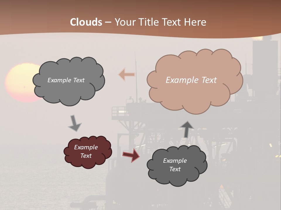 A Power Plant With The Sun In The Background PowerPoint Template