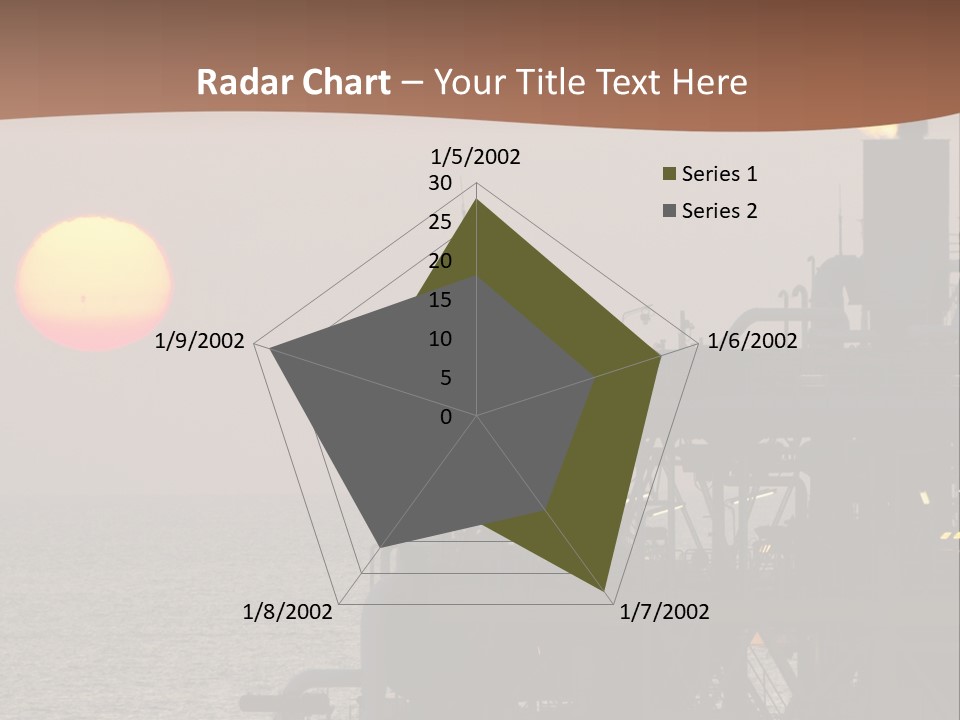 A Power Plant With The Sun In The Background PowerPoint Template
