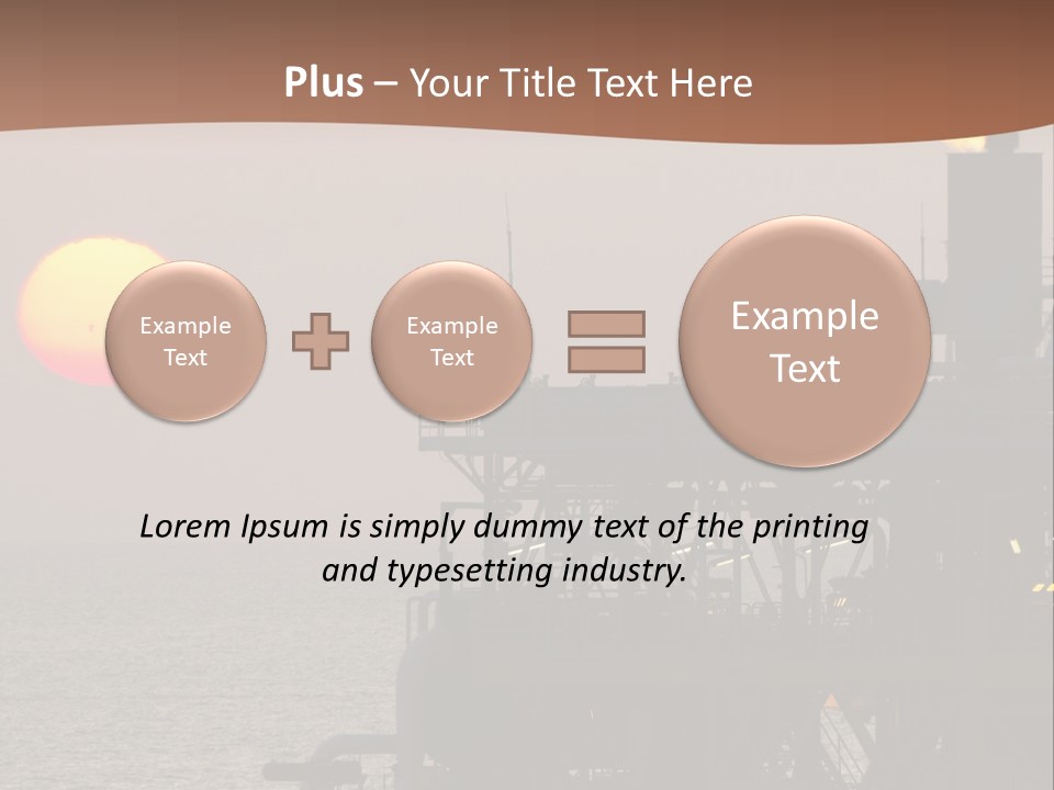 A Power Plant With The Sun In The Background PowerPoint Template