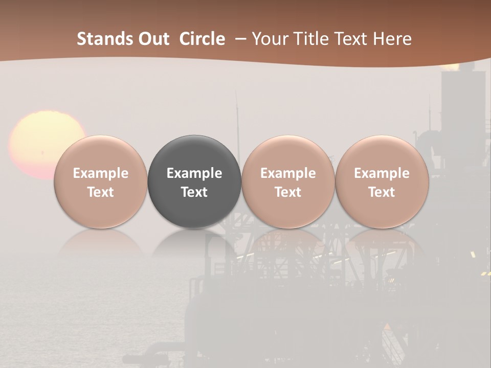 A Power Plant With The Sun In The Background PowerPoint Template