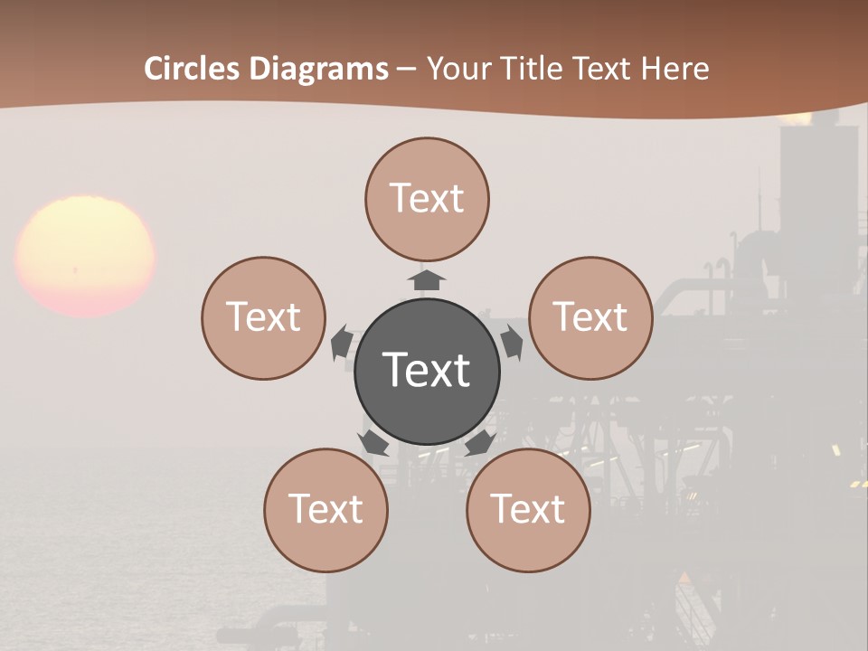 A Power Plant With The Sun In The Background PowerPoint Template