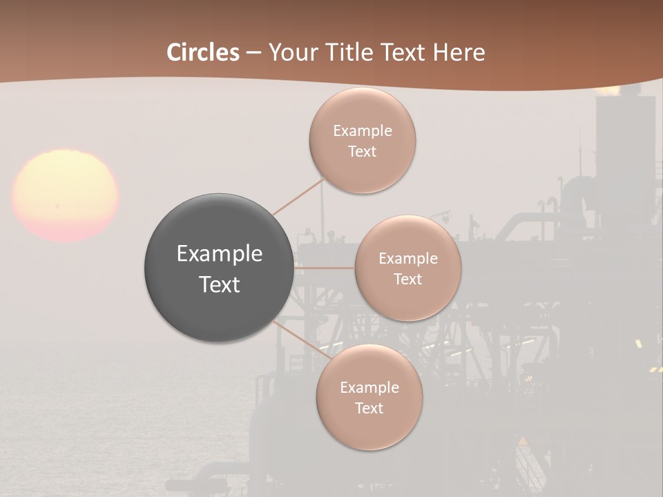 A Power Plant With The Sun In The Background PowerPoint Template