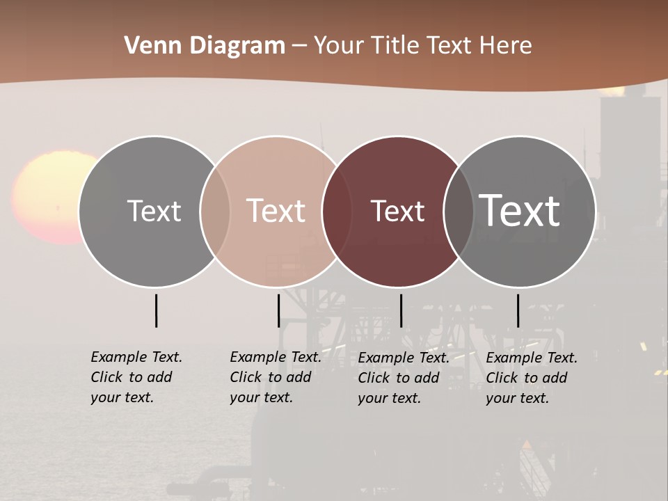 A Power Plant With The Sun In The Background PowerPoint Template