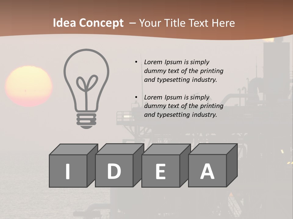 A Power Plant With The Sun In The Background PowerPoint Template