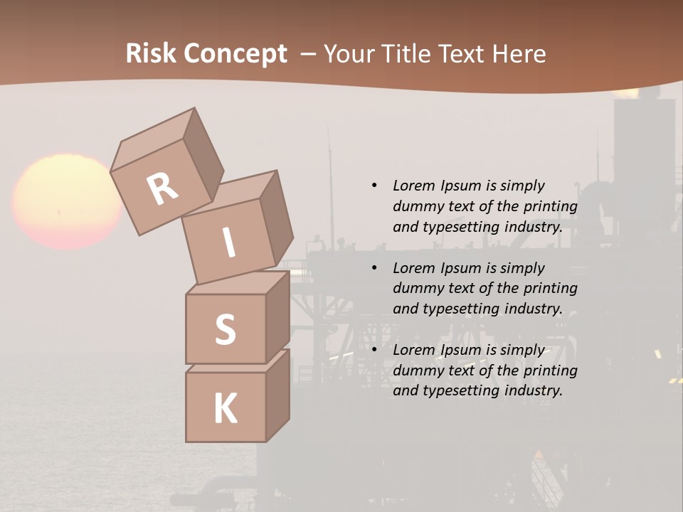 A Power Plant With The Sun In The Background PowerPoint Template