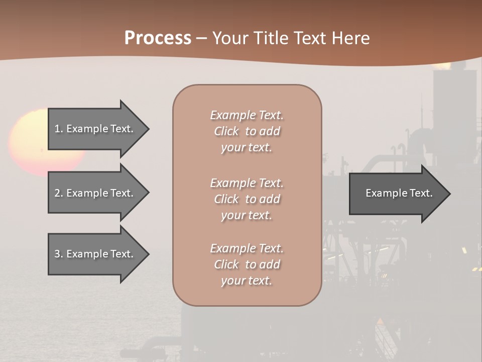 A Power Plant With The Sun In The Background PowerPoint Template