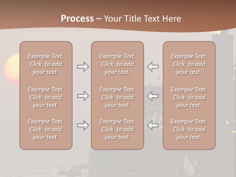 A Power Plant With The Sun In The Background PowerPoint Template
