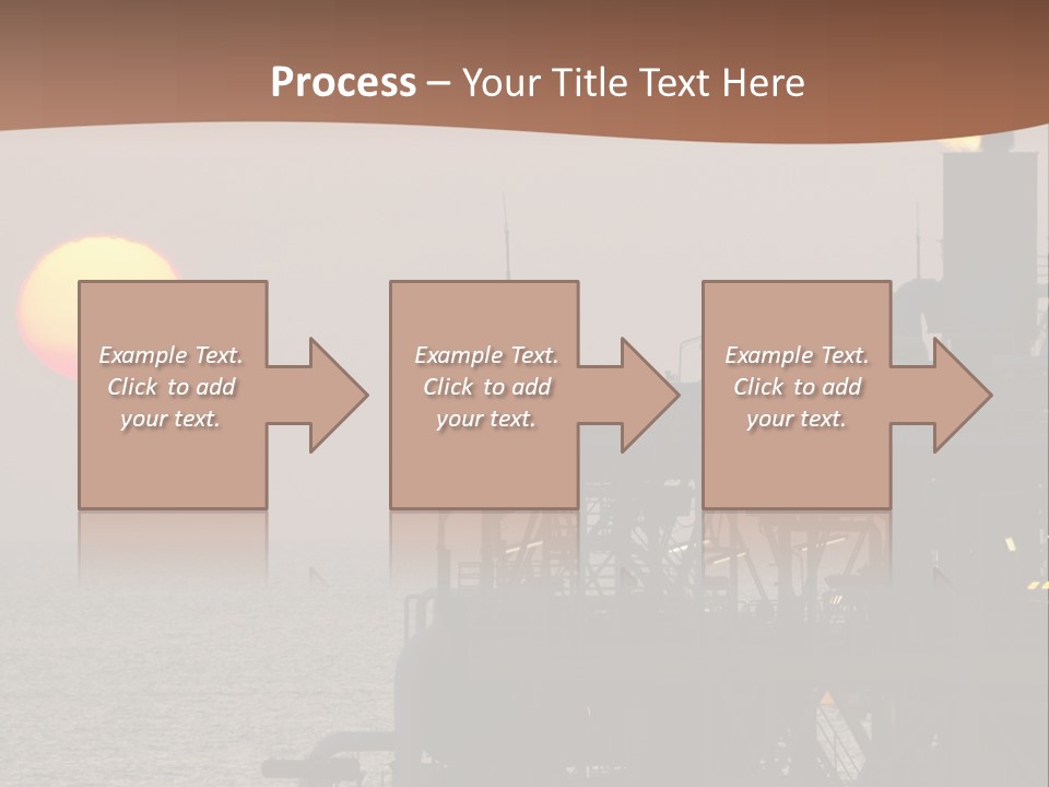 A Power Plant With The Sun In The Background PowerPoint Template