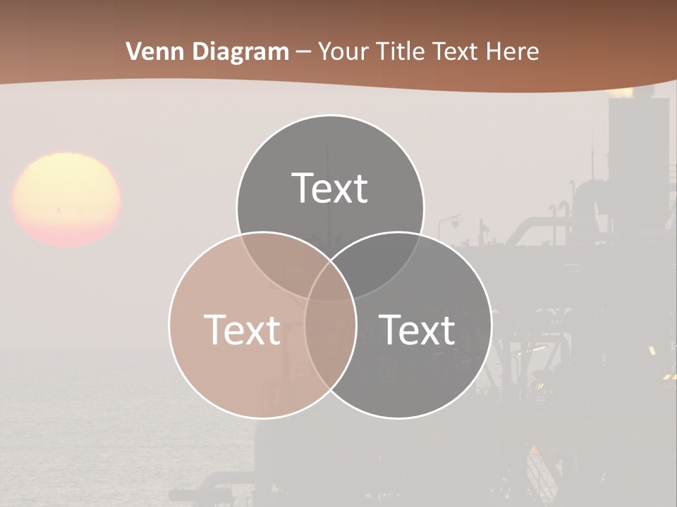 A Power Plant With The Sun In The Background PowerPoint Template