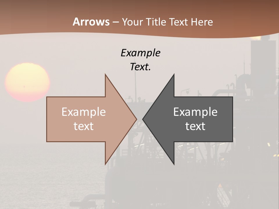 A Power Plant With The Sun In The Background PowerPoint Template