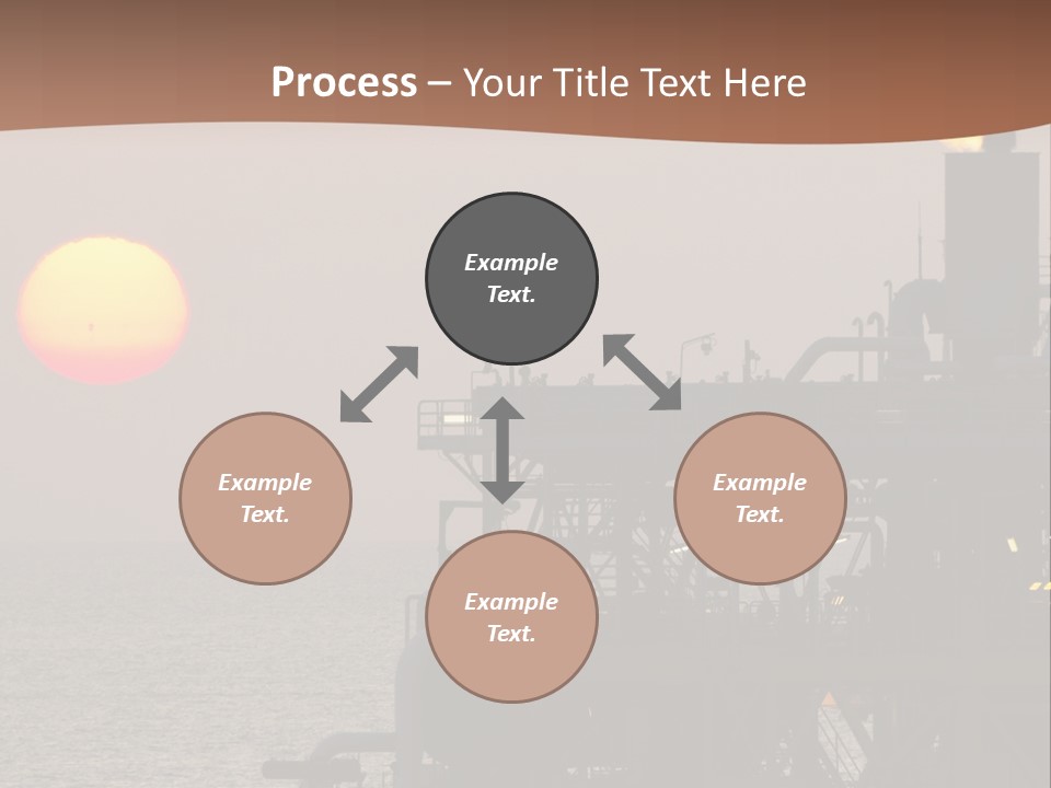 A Power Plant With The Sun In The Background PowerPoint Template