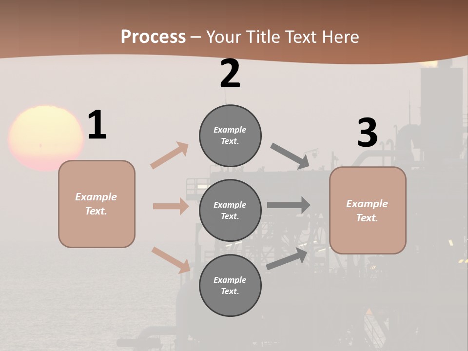 A Power Plant With The Sun In The Background PowerPoint Template