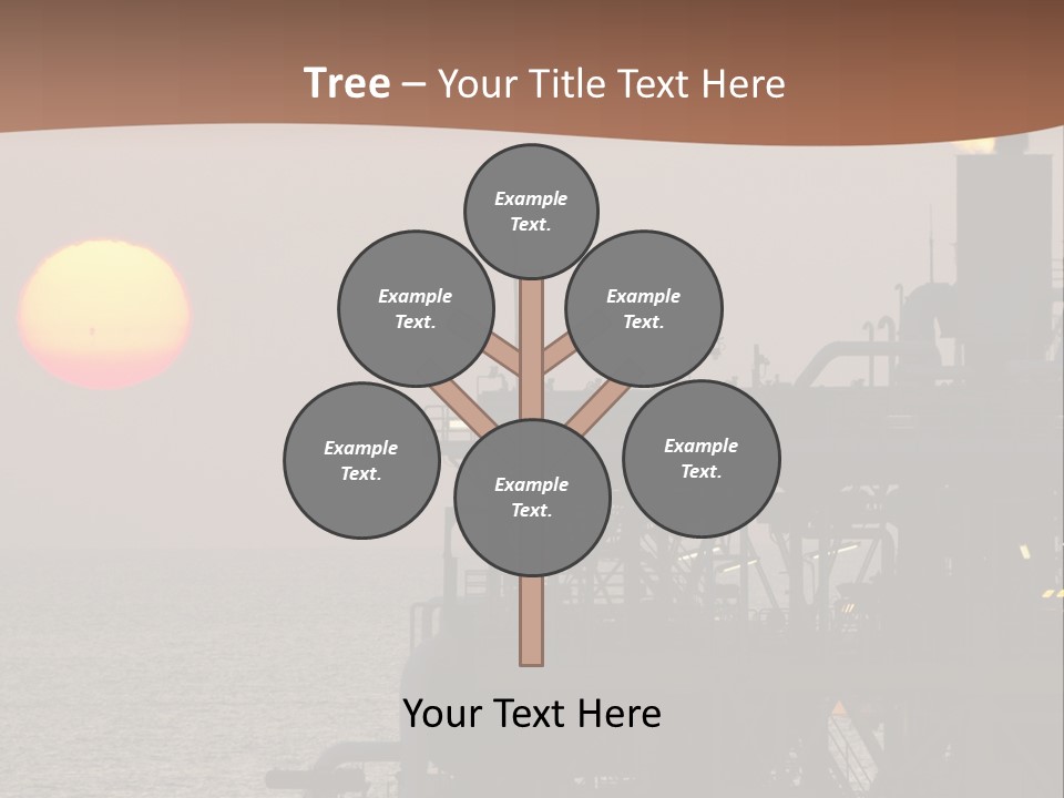 A Power Plant With The Sun In The Background PowerPoint Template