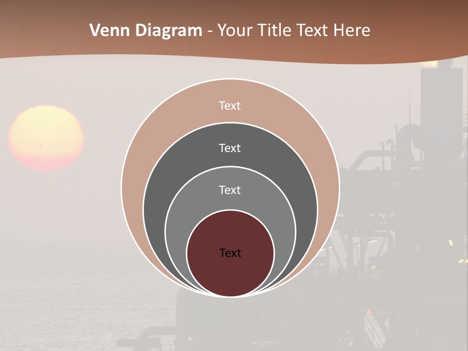 A Power Plant With The Sun In The Background PowerPoint Template