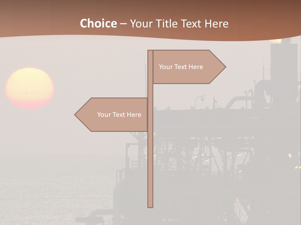 A Power Plant With The Sun In The Background PowerPoint Template