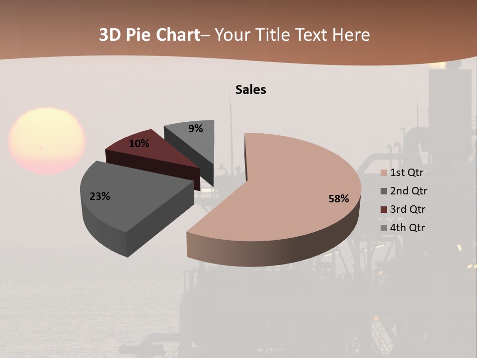 A Power Plant With The Sun In The Background PowerPoint Template
