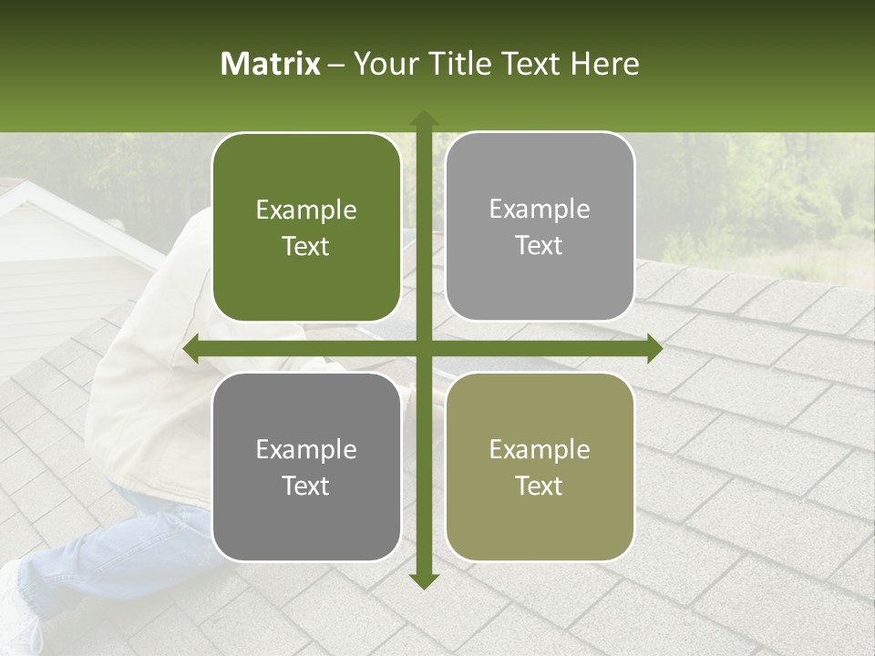 A Man Laying On The Roof Of A House PowerPoint Template