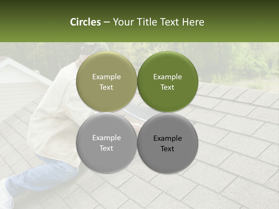 A Man Laying On The Roof Of A House PowerPoint Template