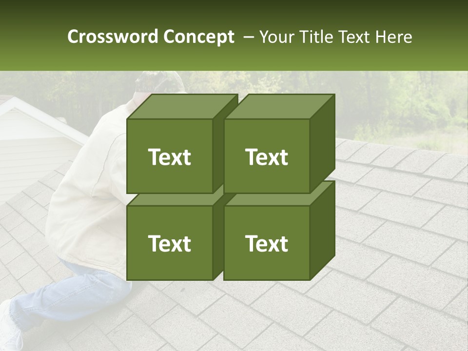 A Man Laying On The Roof Of A House PowerPoint Template