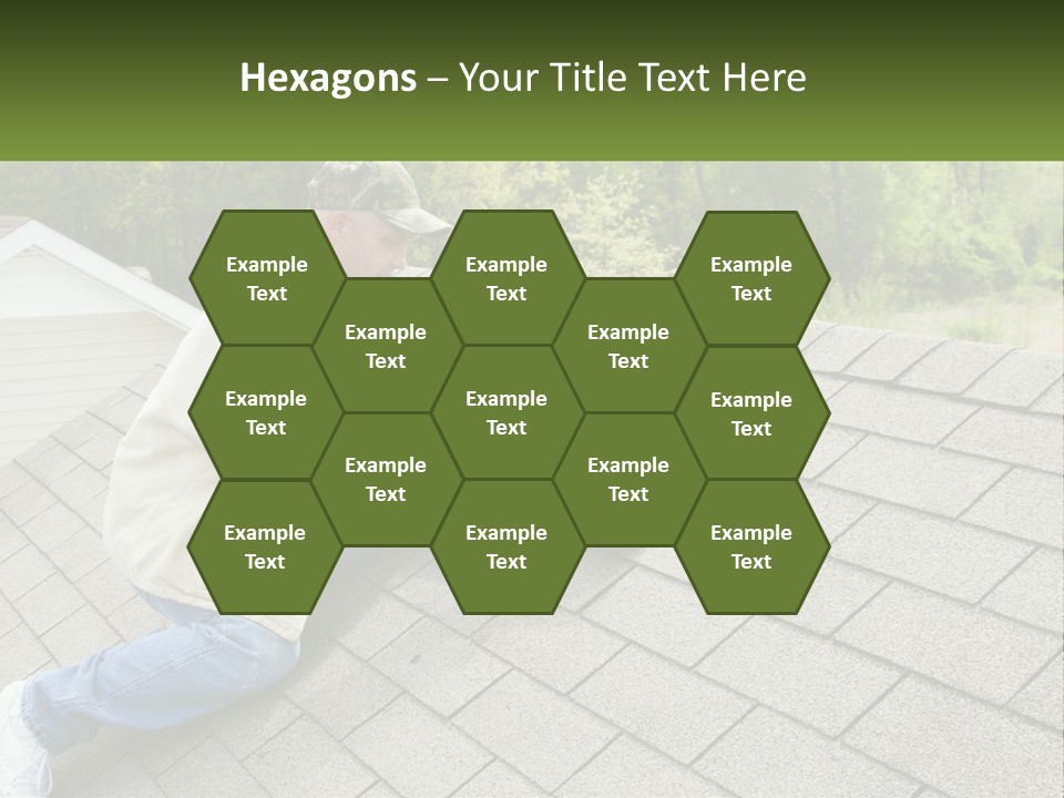 A Man Laying On The Roof Of A House PowerPoint Template