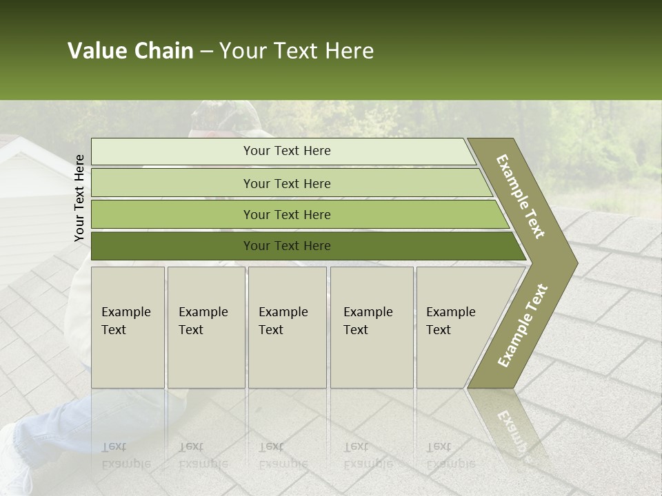 A Man Laying On The Roof Of A House PowerPoint Template