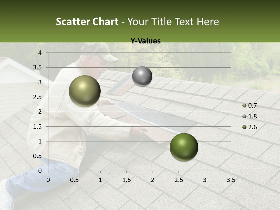 A Man Laying On The Roof Of A House PowerPoint Template