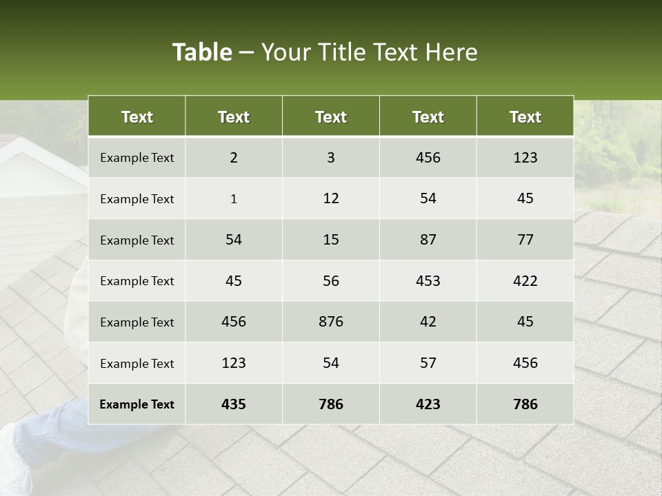 A Man Laying On The Roof Of A House PowerPoint Template