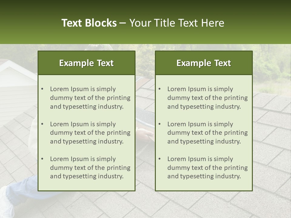 A Man Laying On The Roof Of A House PowerPoint Template