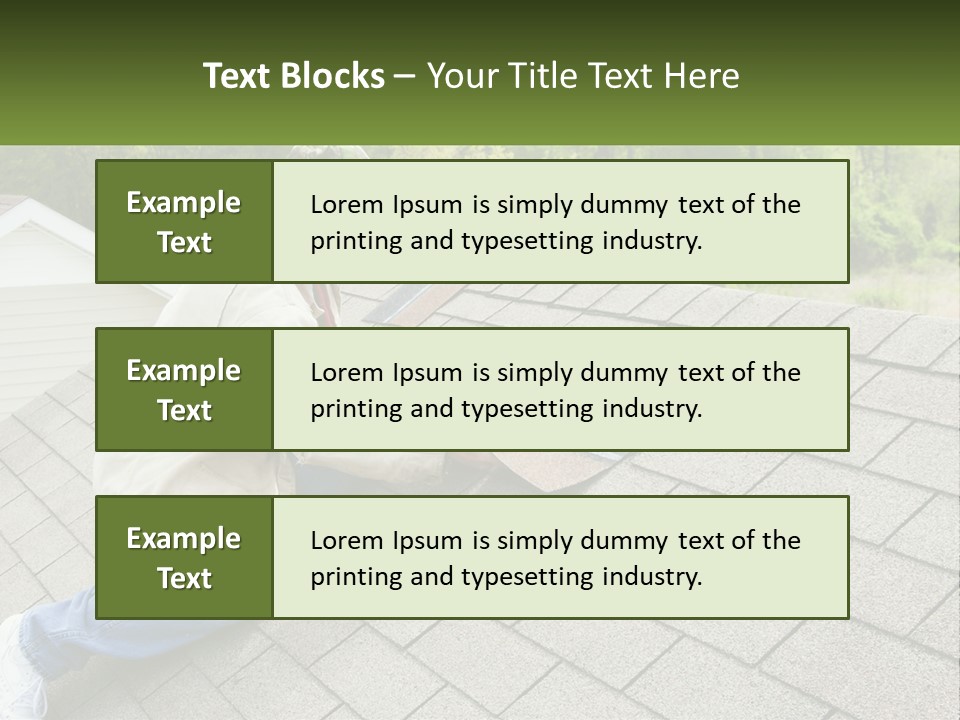 A Man Laying On The Roof Of A House PowerPoint Template