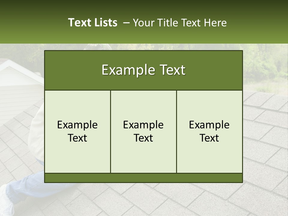 A Man Laying On The Roof Of A House PowerPoint Template