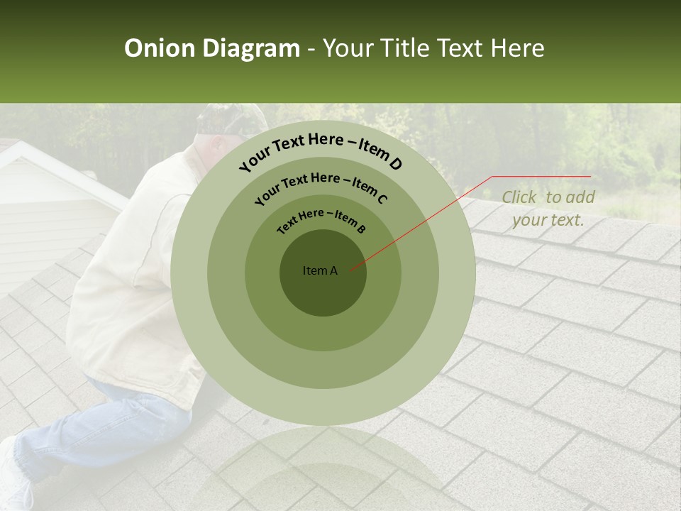 A Man Laying On The Roof Of A House PowerPoint Template